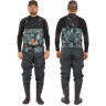 Полукомбинезон забродный NORFIN PILOT CAMO BOOTFOOT р.44-XL с сапогами резина 83400-44-XL